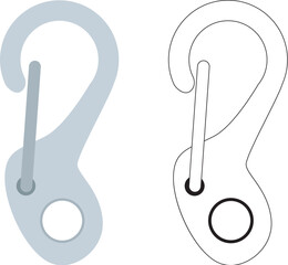 safety hook  vector illustration flat style front 