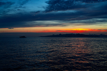 Looking bosphorus sundown, red sundown