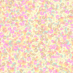 Fototapeta na wymiar Abstract seamless pattern. Creates a festive mood. Gentle and at the same time bright color.