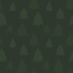 Obraz premium Christmas seamless pattern in green colors. Ideal for background, wrapping paper, festive decor.