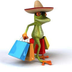 Naklejka premium Fun frog - 3D Illustration