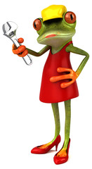 Fun frog - 3D Illustration