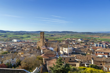 View of Artajona, Spain