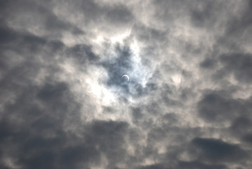 eclipse from opening of clouds