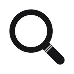 Search icon. Magnifying glass icon, vector magnifier or loupe sign.