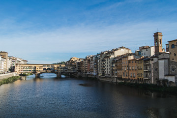 Fototapeta na wymiar Ponte Vecchio over Arno river. Florence, Italy 