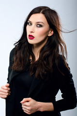 Fototapeta premium beautiful girl in the Studio