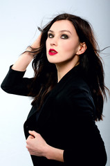 Fototapeta premium beautiful girl in the Studio