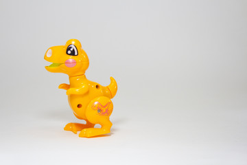 Dinosaur, Plastic Toy Animal isolated on white background.