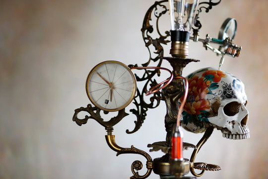 Steampunk  teschio tatoo
