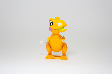 Fototapeta na wymiar Dinosaur, Plastic Toy Animal isolated on white background.