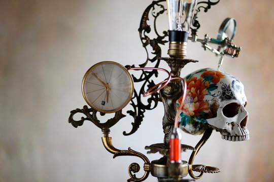 Steampunk  teschio tatoo