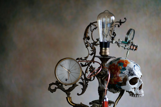 Steampunk  teschio tatoo
