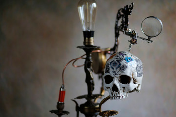 Steampunk  teschio tatoo