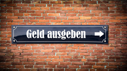 Fototapeta premium Schild 404 - Geld ausgeben