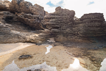 Background of coastal rocks