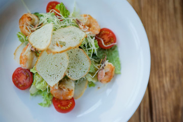 Seafood and vegetable salad