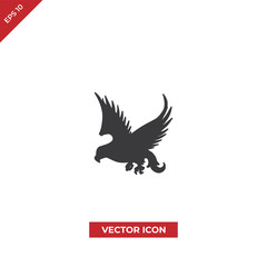 Falcon bird vector icon