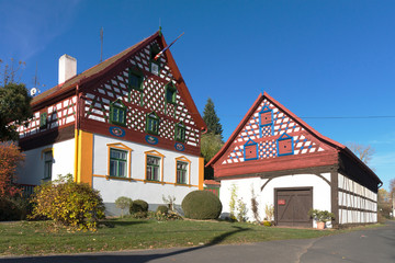 Fototapeta na wymiar Fachwerkhäuser Doubrava
