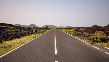 Lanzarote volcano road