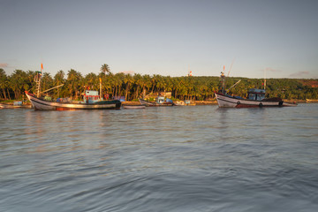 Fototapeta premium Landscape view the the fishing village of Betul in Goa, India