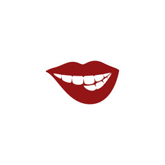 Sexy red lips vector illustration