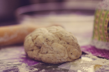 bread on wooden table