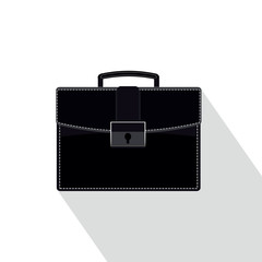 Black and white briefcase icon.