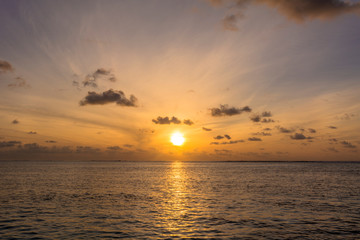 Fototapeta na wymiar インド洋の美しい夕景