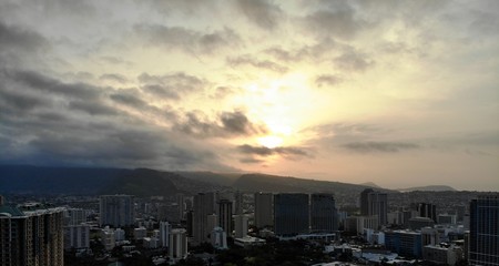 ハワイの朝日