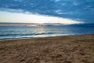 seascape beautiful sunset on the sea