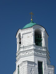 Leningrad region. Alexander-Svirsky monastery. A fragment of the bell tower