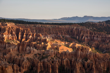 landscape on the bryce canyon in the united states of america