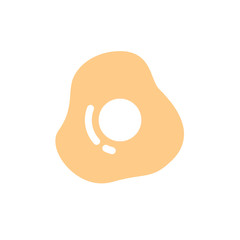 fried egg icon flat