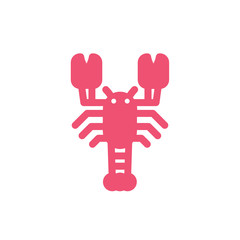 lobster icon flat