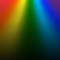 Rainbow gradient on black background. Color rainbow abstract mesh. Colorful bright soft design. Vibrant smooth blur. Light effect Vector illustration