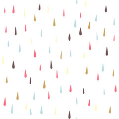 rain drops doodles pattern