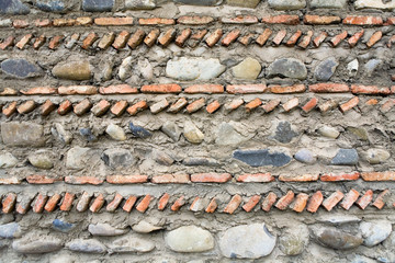 Fragment of the masonry wall of the temple Svetitskhoveli.