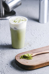 Matcha covered milk