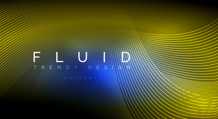 Digital flowing wave particles abstract background