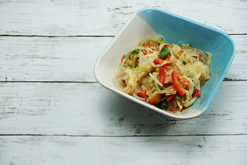 Spicy vermicelli salad thai food