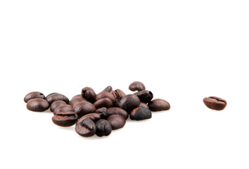 Roasted Coffee Beans Isolated On White Background