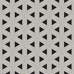 Vector seamless geometric pattern. Simple abstract lines lattice. Repeating elements stylish background