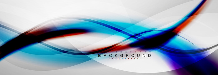 Smooth flowing wave motion concept background