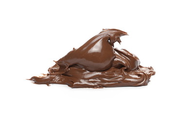 Chocolate cream isolated on white background