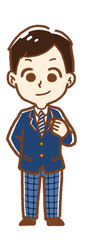 ブレザーの男子