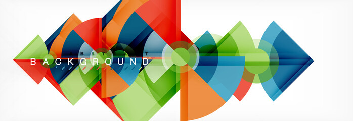 Triangles and circle geometric background