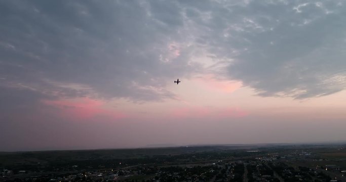 Military Cargo Plane over Great Falls, MT