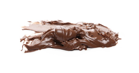 Chocolate cream isolated on white background