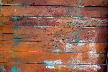 Texture, wooden partition in an old abandoned building